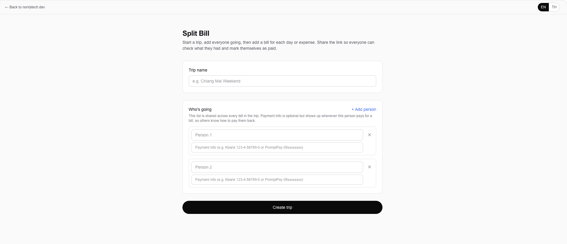 Split Bill preview
